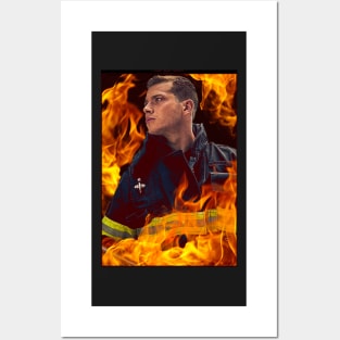 911 - Evan ‘Buck’ Buckley - Flames Posters and Art